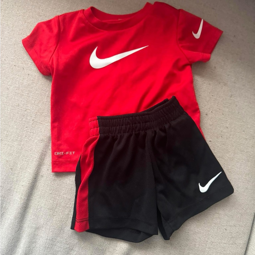 Nike Red and Black Dri-FIT Toddler Set